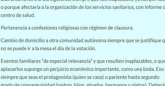 Causas para no ir a mesa electoral: ¿cuándo justificar la ausencia?
