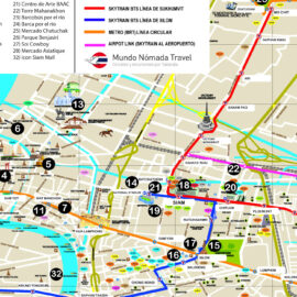 Mapa turístico de Bangkok para imprimir: una guía imprescindible