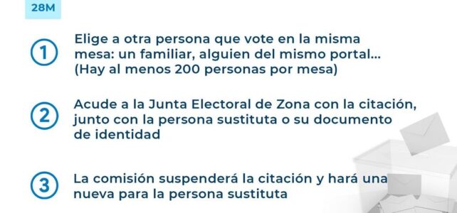 Motivos justificados para faltar a la mesa electoral