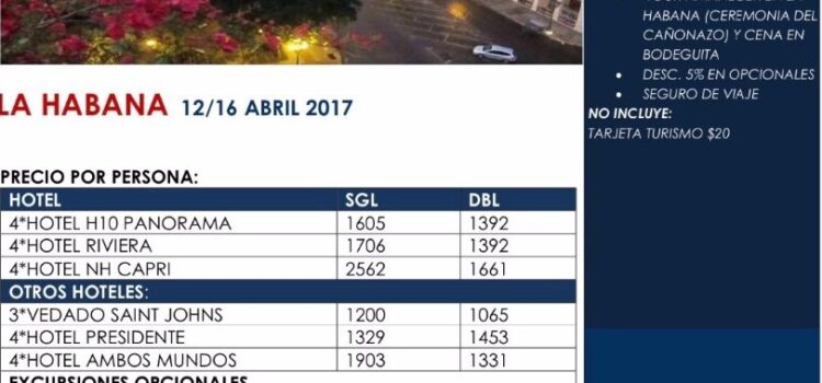 Viajes a Cuba Semana Santa 2017: Todo lo que debes saber