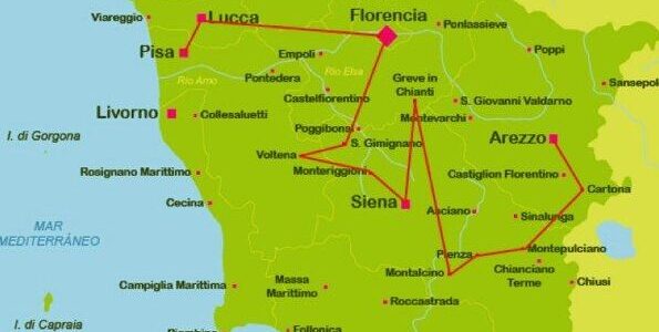 Conoce en un mapa los encantadores pueblos de la Toscana Conoce en un mapa los encantadores pueblos de la Toscana