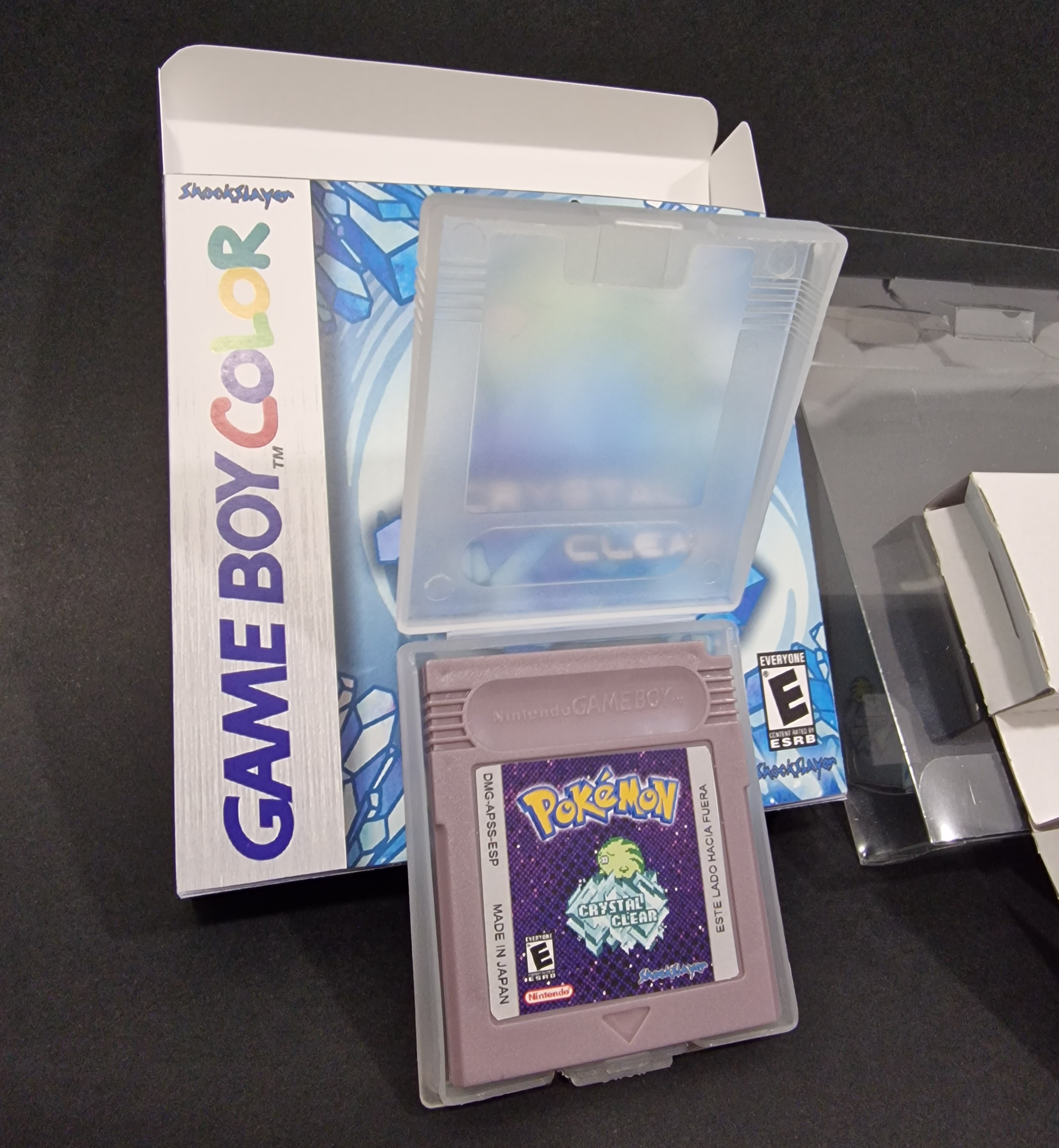 Pokemon Crystal Clear physical cartridge and box unboxing